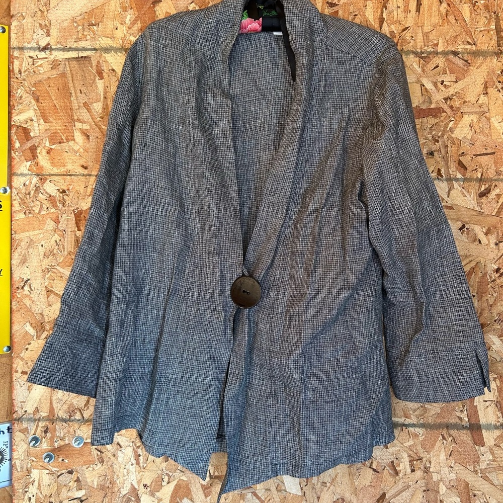 Connies moonlight linen Charcoal Women's Blazer